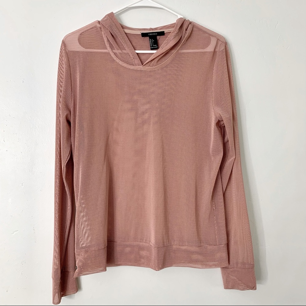 💜Mesh Top with hood